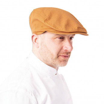 Chef Works Urban Rockford Pigment Dye Canvas Flat Cap Nutmeg - Click to Enlarge