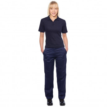 Ladies Polo Shirt Navy Blue - Click to Enlarge