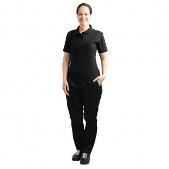 Ladies Polo Shirt Black - Click to Enlarge