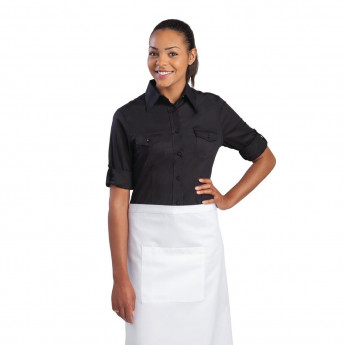 Chef Works Womens Pilot Shirt Black - Click to Enlarge