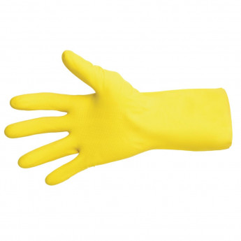 MAPA Vital 124 Liquid-Proof Light-Duty Janitorial Gloves Yellow - Click to Enlarge