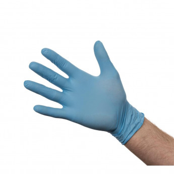 Powder-Free Nitrile Gloves Blue (Pack of 100) - Click to Enlarge