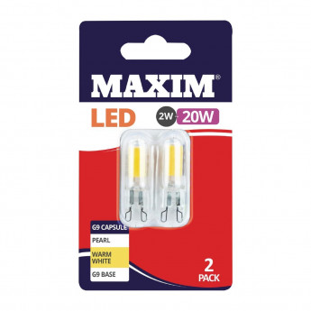 Maxim LED G9 Warm White Light Bulb 2/20w (Pack of 2) - Click to Enlarge