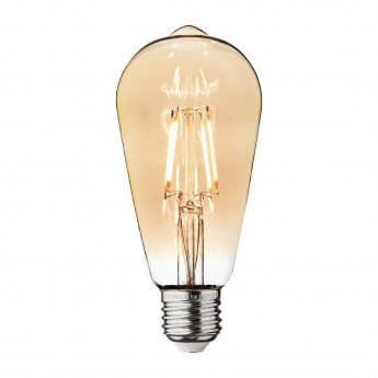 Industville Vintage LED Filament Bulb Pear Edison Screw Amber 5W - Click to Enlarge
