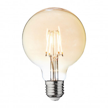 Industville Vintage LED Filament Bulb Small Globe Edison Screw Amber 5W - Click to Enlarge