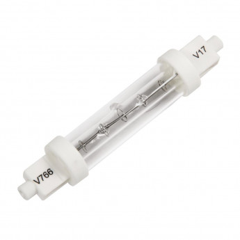 Jacketed Infrared Quartz Bulb R7 118mm 200W - Click to Enlarge