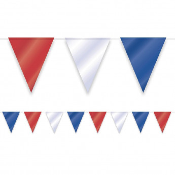 Red, White & Blue Plastic Bunting - 7m - Click to Enlarge