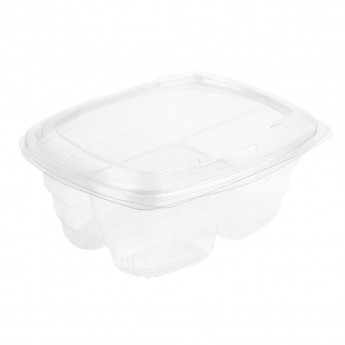 Faerch Fresco Three-Compartment Recyclable Deli Containers With Lid 750ml / 26oz - Click to Enlarge