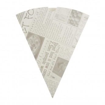 Colpac Biodegradable Newspaper Print Paper Chip Cones 183mm (Pack of 1000) - Click to Enlarge