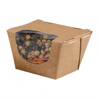 Colpac Zest Compostable Kraft Deep Salad Boxes 900ml / 32oz (Pack of 250) - Click to Enlarge