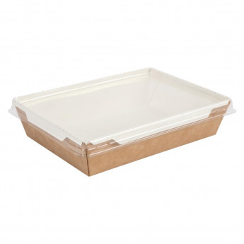 Colpac Fuzione Recyclable Paperboard Food Trays With Lid 1000ml / 35oz - Click to Enlarge