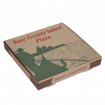 Compostable Printed Pizza Boxes 12" (Pack of 100) - Click to Enlarge