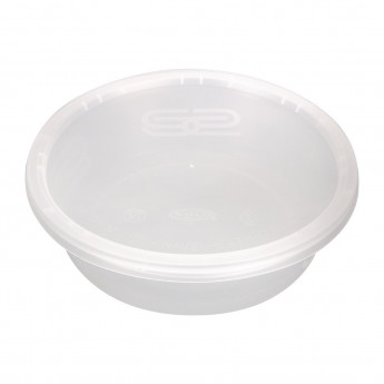 Premium Round Takeaway Food Containers With Lid 750ml / 25oz (Pack of 150) - Click to Enlarge