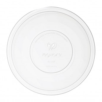 Vegware 185-Series Compostable Bon Appetit Wide Bowl PLA Flat Lid (Pack of 300) - Click to Enlarge