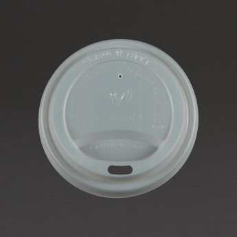 Vegware Compostable Coffee Cup Lids 225ml / 8oz (Pack of 1000) - Click to Enlarge