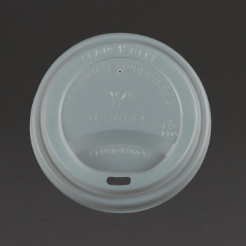 Vegware Compostable Coffee Cup Lids 340ml / 12oz and 455ml / 16oz (Pack of 1000) - Click to Enlarge