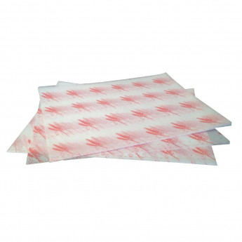 Burger Wrapping Paper Sheets Red 245 x 300mm (Pack of 1000) - Click to Enlarge