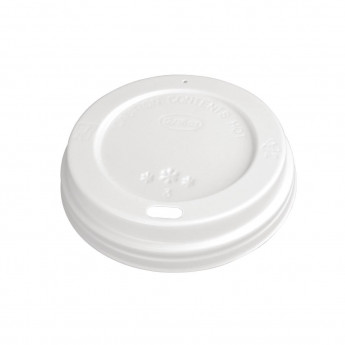 Fiesta Recyclable Coffee Cup Lids White 340ml / 12oz and 455ml / 16oz - Click to Enlarge