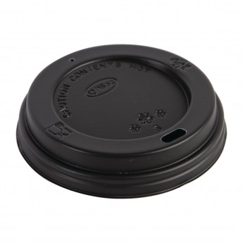 Fiesta Recyclable Coffee Cup Lids Black 340ml / 12oz and 455ml / 16oz - Click to Enlarge