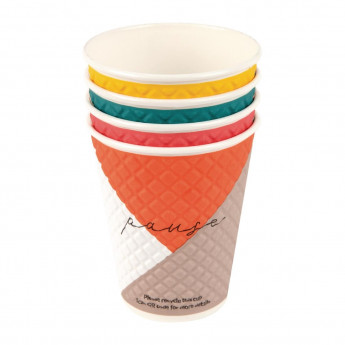 Huhtamaki Pause Disposable Coffee Cups Double Wall 340ml / 12oz (Pack of 740) - Click to Enlarge