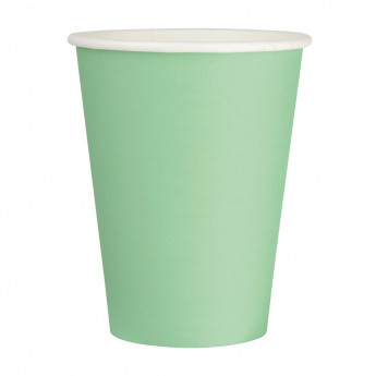 Fiesta Recyclable Single Wall Takeaway Coffee Cups Turquoise 340ml / 12oz - Click to Enlarge