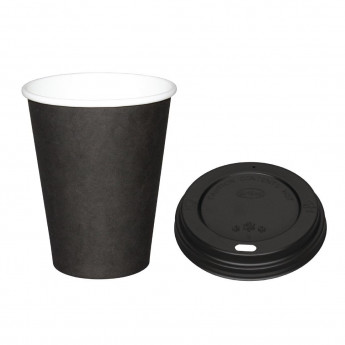 Special Offer Fiesta Recyclable Black 340ml Hot Cups and Black Lids (Pack of 1000) - Click to Enlarge