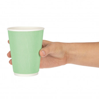 Fiesta Recyclable Coffee Cups Ripple Wall Turquoise 340ml / 12oz (Pack of 500) - Click to Enlarge