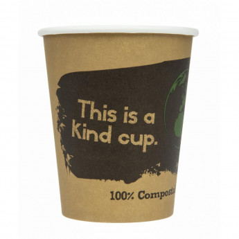 Fiesta Compostable Coffee Cups Single Wall 225ml / 8oz - Click to Enlarge