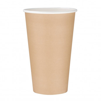 Fiesta Recyclable Single Wall Takeaway Coffee Cups Kraft 455ml / 16oz - Click to Enlarge