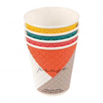 Huhtamaki Pause Disposable Coffee Cups Double Wall 256ml / 9oz (Pack of 925) - Click to Enlarge