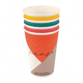 Huhtamaki Pause Disposable Coffee Cups Double Wall 455ml / 16oz (Pack of 620) - Click to Enlarge