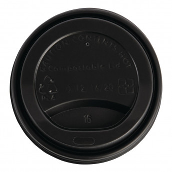 Fiesta Compostable Coffee Cup Lids 340ml / 12oz (Pack of 50) - Click to Enlarge