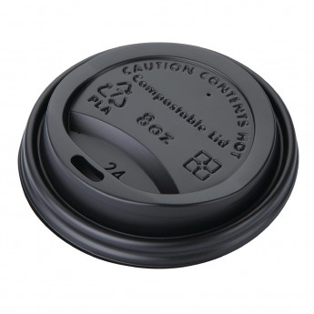 Fiesta Compostable Coffee Cup Lids 225ml / 8oz (Pack of 50) - Click to Enlarge