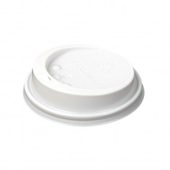 White Lid To Fit 225ml Huhtamaki Hot Cup (Pack of 1000) - Click to Enlarge