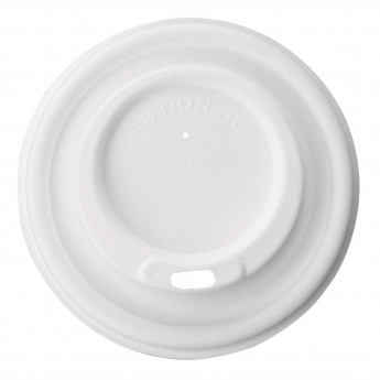 Fiesta Compostable Bagasse Coffee Cup Lids 340ml / 12oz (Pack of 1000) - Click to Enlarge