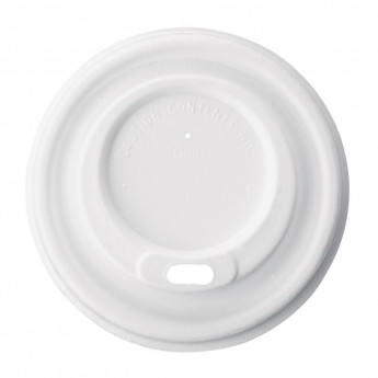 Fiesta Compostable Bagasse Coffee Cup Lids 225ml / 8oz (Pack of 1000) - Click to Enlarge