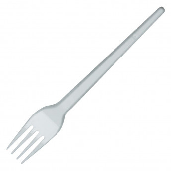 eGreen Individually Wrapped White Plastic Forks (Pack of 500) - Click to Enlarge