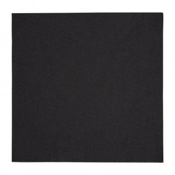 Fiesta Recyclable Dinner Napkin Black 40x40cm 3ply 1/4 Fold (Pack of 1000) - Click to Enlarge