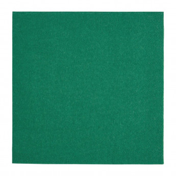 Fiesta Recyclable Dinner Napkin Dark Green 40x40cm 3ply 1/4 Fold (Pack of 1000) - Click to Enlarge