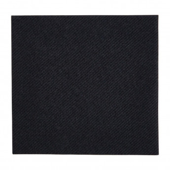 Fiesta Recyclable Premium Tablin Cocktail Napkin Black 24x24cm Airlaid 1/4 Fold (Pk 2400) - Click to Enlarge