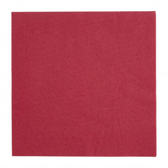 Fiesta Recyclable Dinner Napkin Bordeaux 40x40cm 3ply 1/4 Fold (Pack of 1000) - Click to Enlarge
