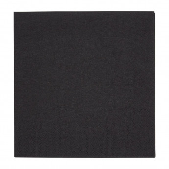Fiesta Recyclable Cocktail Napkin Black 24x24cm 2ply 1/4 Fold (Pack of 4000) - Click to Enlarge