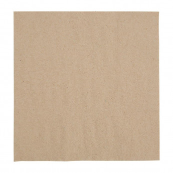 Fiesta Recyclable Recycled Lunch Napkin Kraft 33x33cm 2ply 1/4 Fold (Pack of 2000) - Click to Enlarge