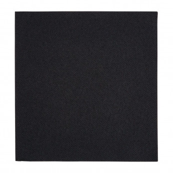 Fiesta Recyclable Premium Tablin Dinner Napkin Black 40x40cm Airlaid 1/4 Fold (Pack of 500) - Click to Enlarge