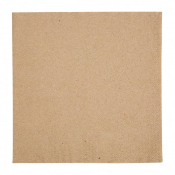 Fiesta Recyclable Recycled Dinner Napkin Kraft 40x40cm 2ply 1/4 Fold (Pack of 2000) - Click to Enlarge