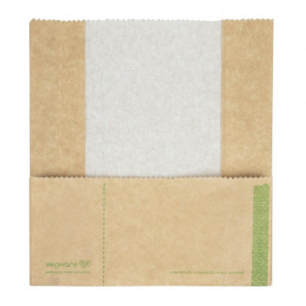 Vegware Compostable Kraft Panini Bags (Pack of 500) - Click to Enlarge