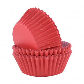 PME Block Colour Cupcake Cases Red, Pack of 60 - Click to Enlarge
