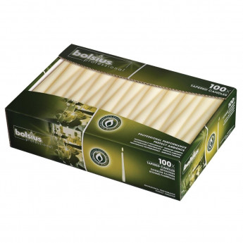 Tapered Ivory 10inch Candles (Pack of 100) - Click to Enlarge