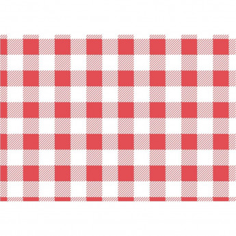 Greaseproof Paper Sheets Red Gingham 190 x 310mm (Pack of 200) - Click to Enlarge