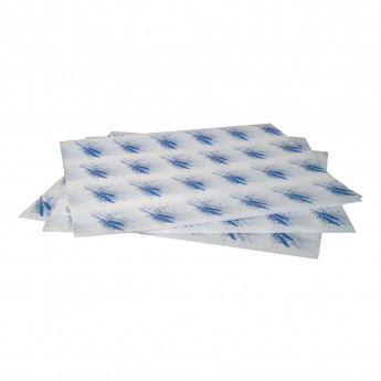 Burger Wrapping Paper Sheets Blue 245 x 300mm (Pack of 1000) - Click to Enlarge